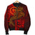 Chuuk Men's Bomber Jacket - Red Shark Polynesian Tattoo - Polynesian Pride