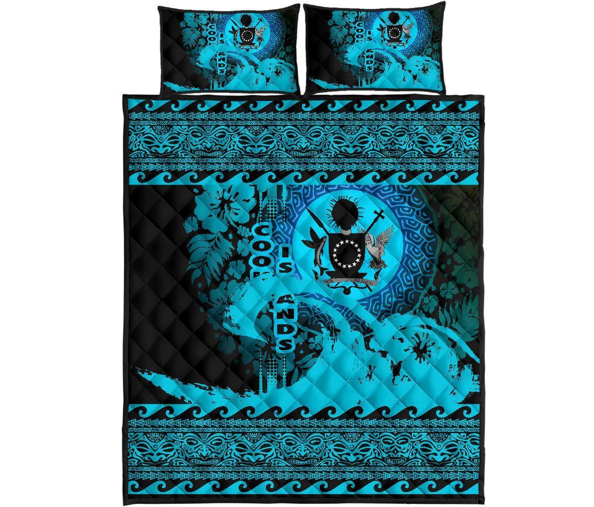 Cook Island Quilt Bed Sets Wave Navy - Polynesian Pride