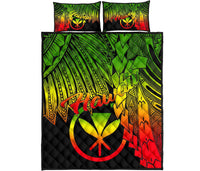Polynesian Hawaii Quilt Bed Set - Tribal Wave Tattoo Reggae - Polynesian Pride