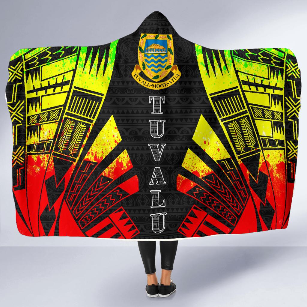 Tuvalu Hooded Blanket - Polynesian Tattoo Reggae - Polynesian Pride