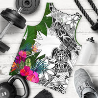 Nauru Custom Personalised Men's Tank Top White - Turtle Plumeria Banana Leaf White - Polynesian Pride