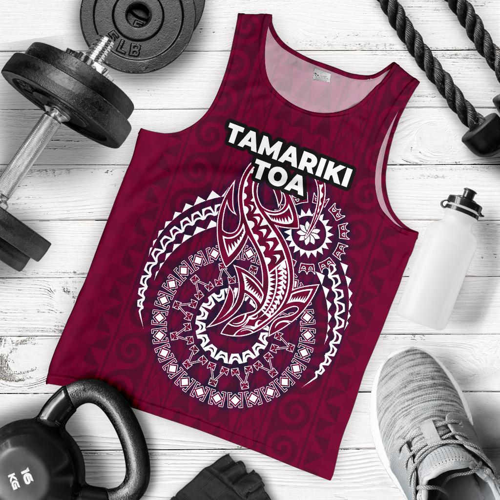 Cook Islands Tamariki Toa Men Tank Top Purple - Polynesian Pride