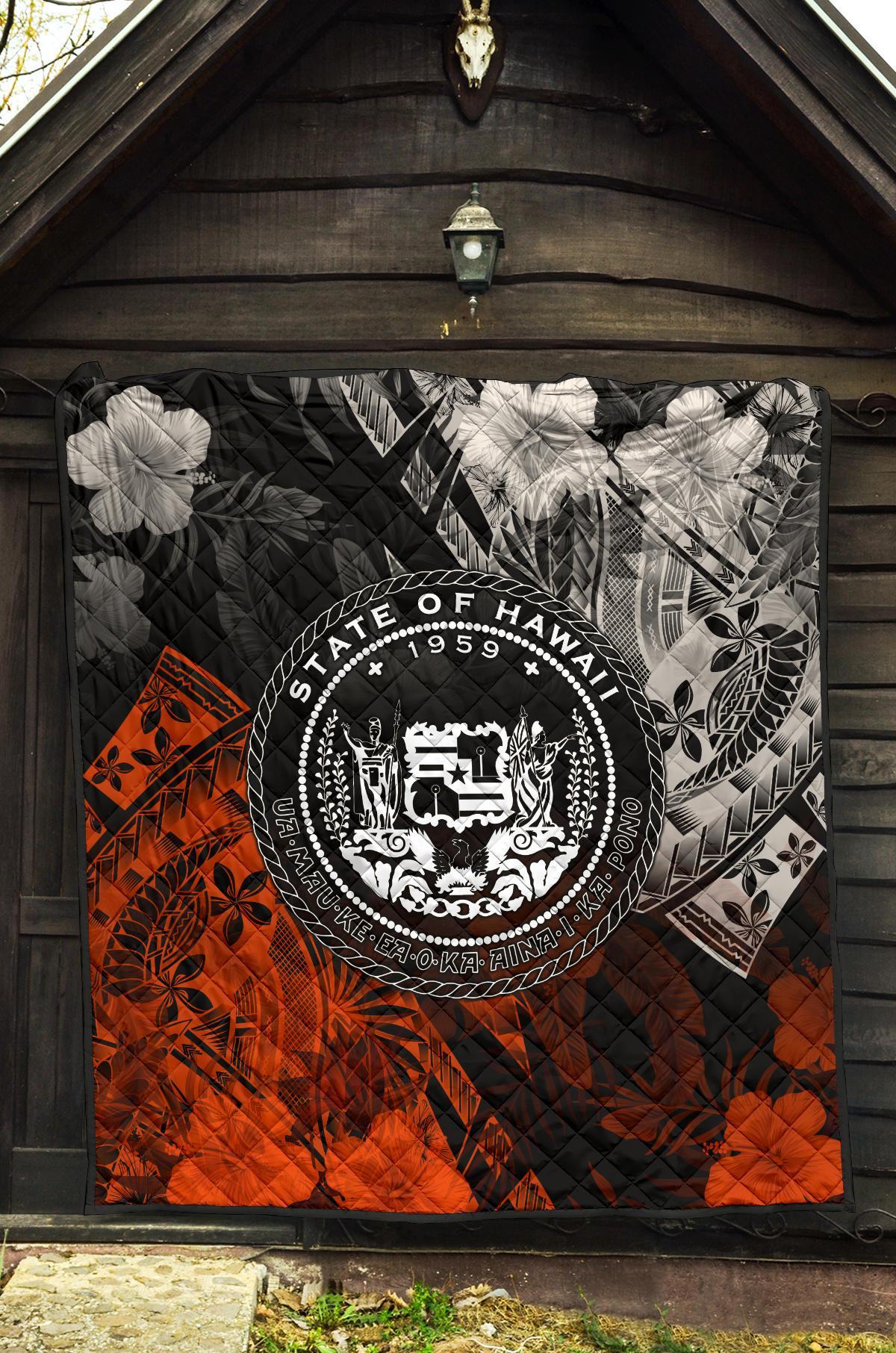 Polynesian Hawaii Premium Quilt - Vintage Polynesian Style - Polynesian Pride