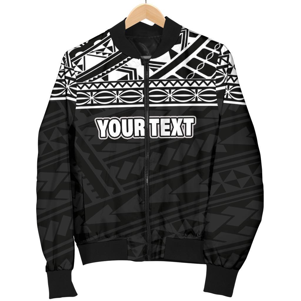 Polynesian Custom Personalised Men's Bomber Jacket - Black Style - Polynesian Pride
