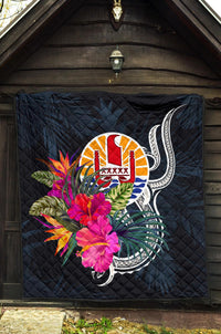 Tahiti Polynesian Premium Quilt - Tropical Flower - Polynesian Pride