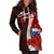 Samoa Polynesian Hoodie Dress - Coat Of Arm With Hibiscus - Polynesian Pride