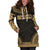 Society Islands Women's Hoodie Dress - Polynesian Gold Chief - Polynesian Pride