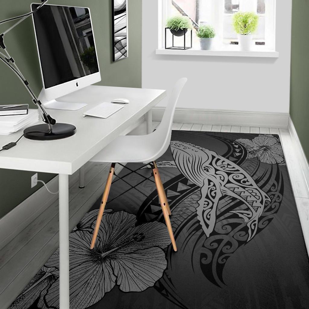 Hawaii Polynesia Whale Hibiscus - Grey - Polynesian Pride