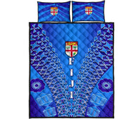 Fiji Drua Quilt Bed Set Tapa - Polynesian Pride