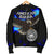 American Samoa Polynesian Men's Bomber Jacket - Eagle With Flame Blue - Polynesian Pride