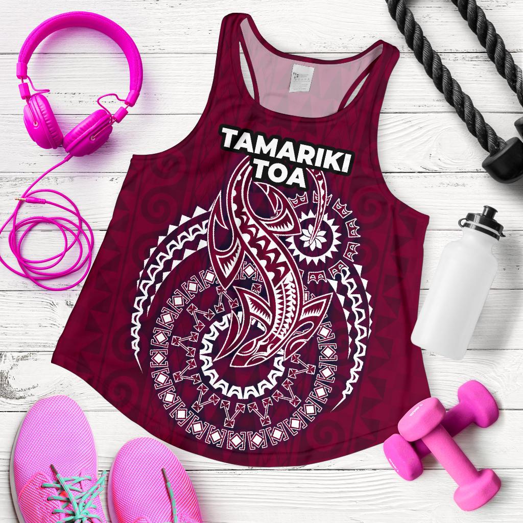 Cook Islands Tamariki Toa Women Tank Top Purple - Polynesian Pride