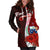 Samoa Polynesian Custom Personalised Hoodie Dress - Coat Of Arm With Hibiscus - Polynesian Pride