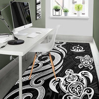 Wallis and Futuna Area Rug - White Tentacle Turtle - Polynesian Pride