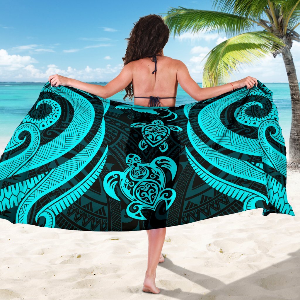 Papua New Guinea Sarong - Tentacle Turtle Turquoise - Polynesian Pride