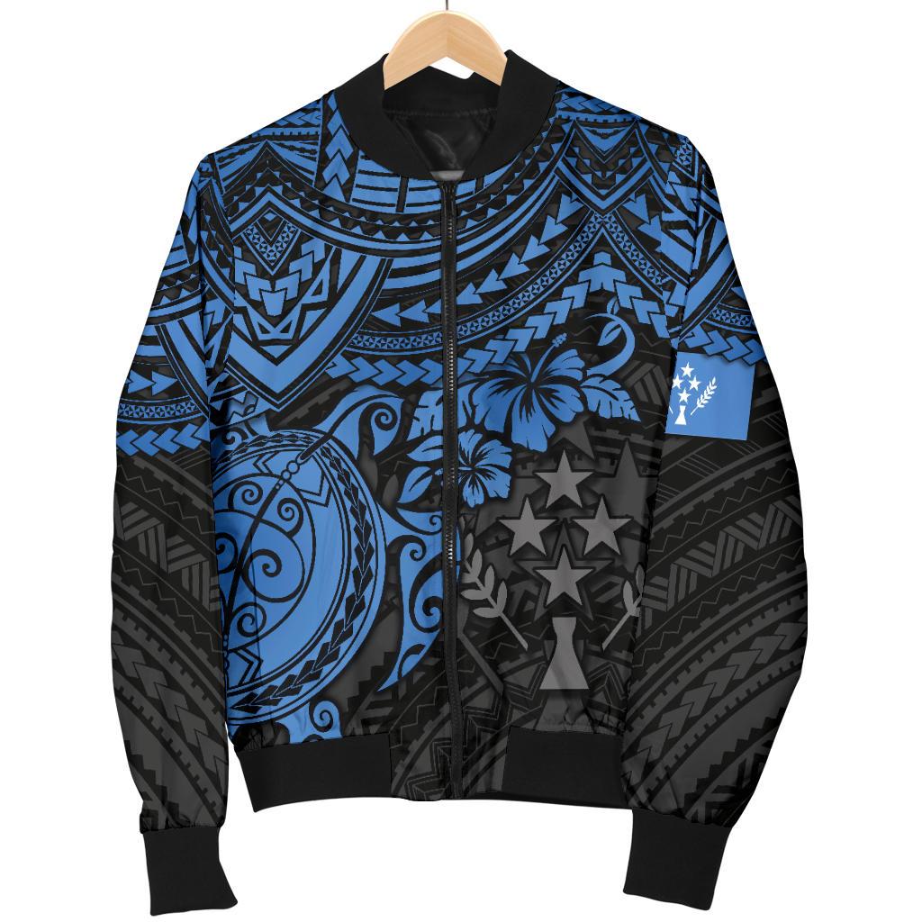 Kosrae Polynesian Bomber Jacket (Men) - Blue Turtle - Polynesian Pride