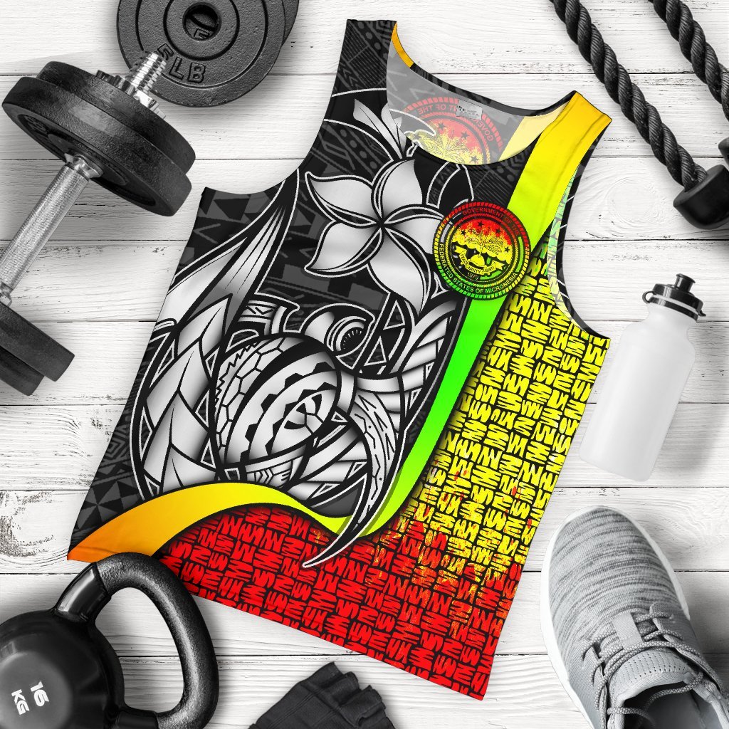 Federated States of Micronesia Men's Tank Top Reggae - Turtle With Hook - Polynesian Pride