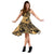 Polynesian Midi Dress - Yellow Turtle - Polynesian Pride