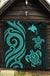 Papua New Guinea Premium Quilt - Turquoise Tentacle Turtle - Polynesian Pride