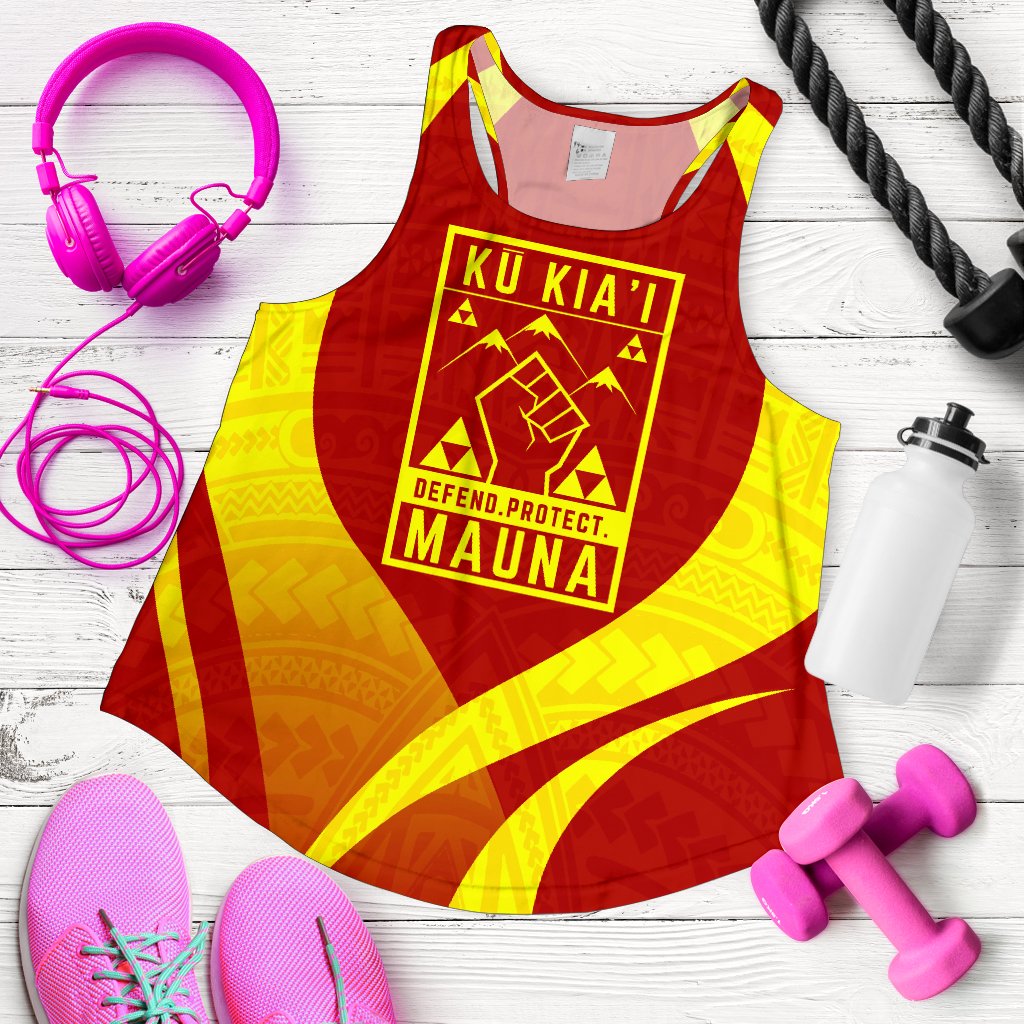 Mauna Kea Women's Racerback Tank 06 Red - Polynesian Pride