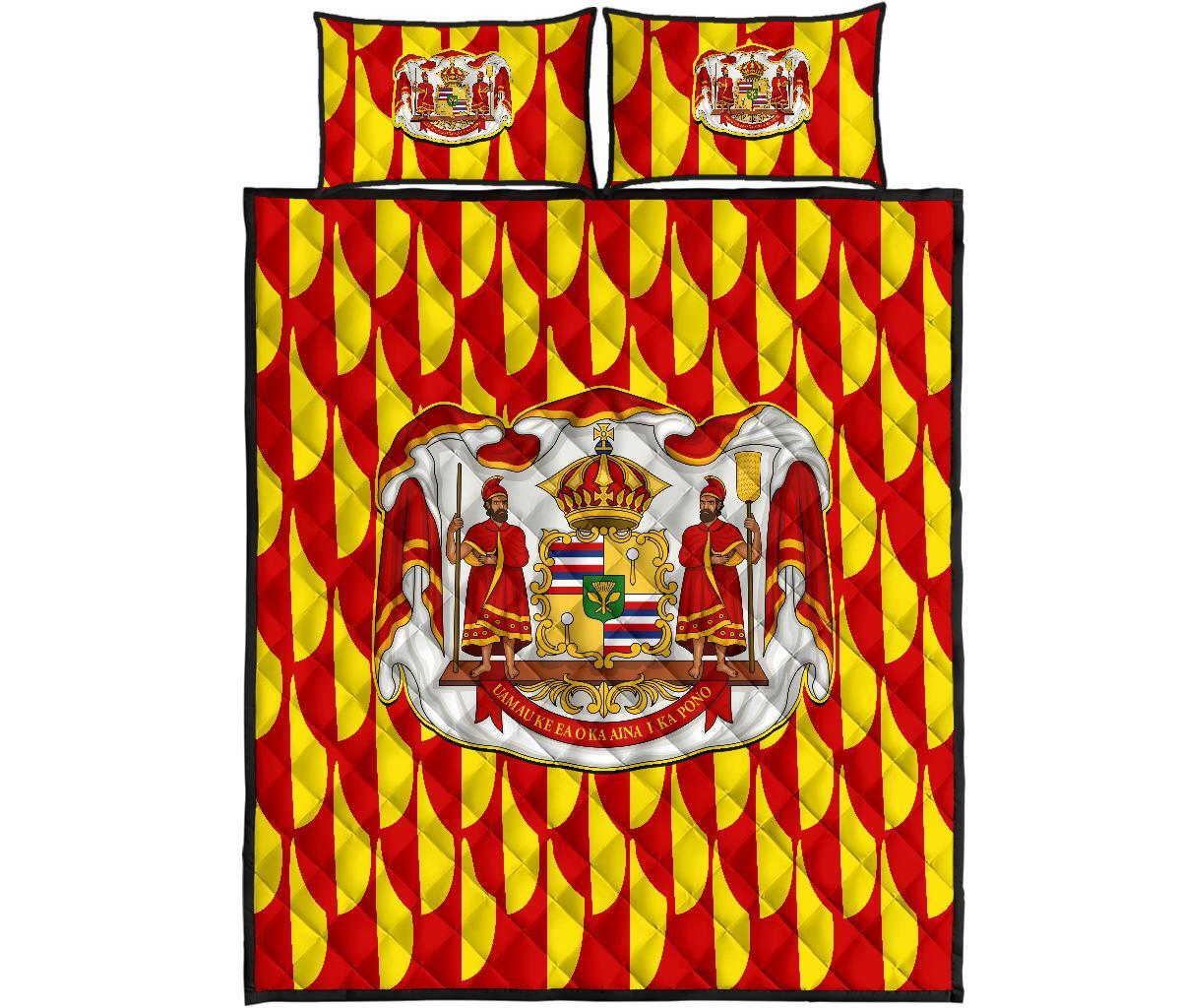 Hawaii Royal Ahu Ula Quilt Bed Set Red - Polynesian Pride