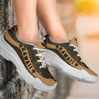 Hawaii Kanaka Maoli Polynesian Chunky Sneaker Line Style Gold - Polynesian Pride