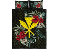 (Hawaiian) Kanaka Maoli Polynesian Quilt Bed Set - Special Hibiscus - Polynesian Pride