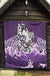 Maori Manaia The Blue Sea Premium Quilt, Purple - Polynesian Pride