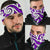 New Zealand Maori Tribal Ornament Bandana - Purple - Polynesian Pride