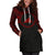 Tokelau Women Hoodie Dress - Tokelau Coat Of Arms Polynesian Red Black - Polynesian Pride