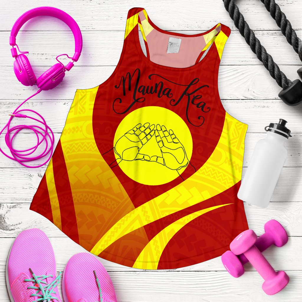 Mauna Kea Women's Racerback Tank 03 Red - Polynesian Pride