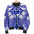 Guam Polynesian Men's Bomber Jacket - Guam White Seal with Polynesian Tattoo Ver 02 - Polynesian Pride