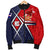 American Samoa Men's Bomber Jacket - AS Flag with Polynesian Patterns - Polynesian Pride