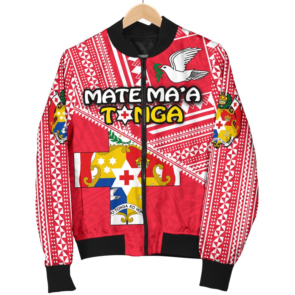 Mate Ma'a Tonga Women Bomber Jacket Coat Of Arms - Polynesian Pride