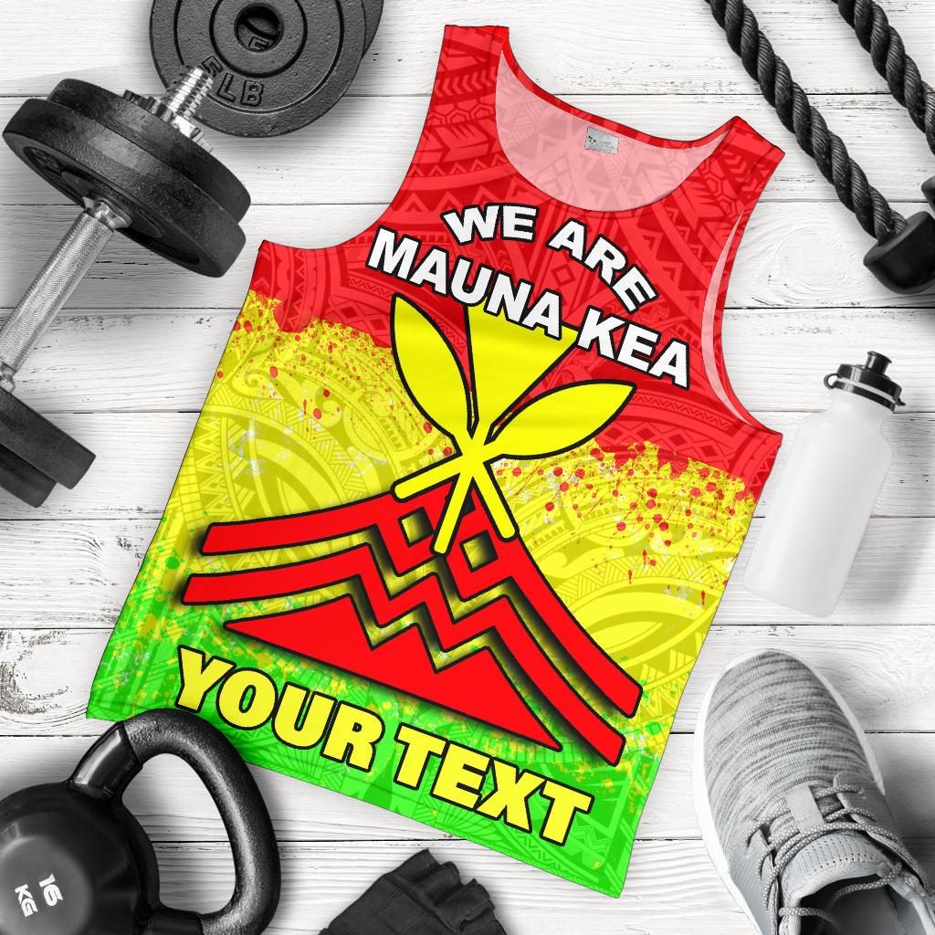 Mauna Kea Custom Personalised Men's Tank Top - Protect Mauna Kea Reggae - Polynesian Pride