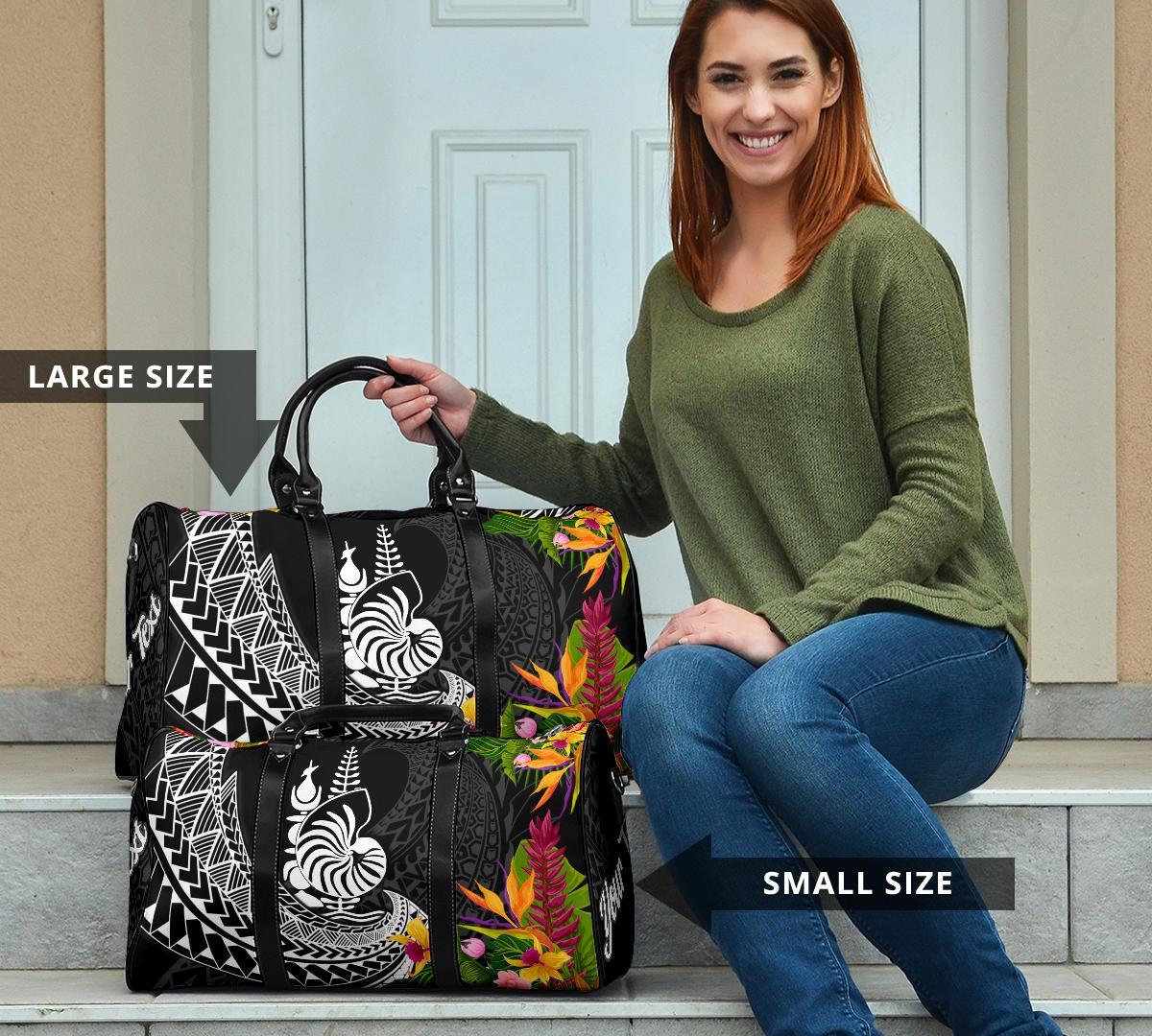 New Caledonia Travel Bag - Custom Personalised Seal Spiral Polynesian Patterns - Polynesian Pride