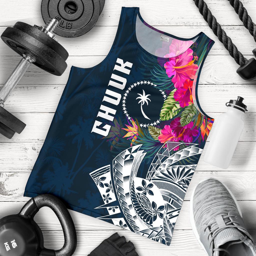 Chuuk Men's Tank Top - Chuuk Summer Vibes Blue - Polynesian Pride