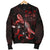 FiJi Polynesian Men's Bomber Jacket - Turtle With Blooming Hibiscus Red - Polynesian Pride