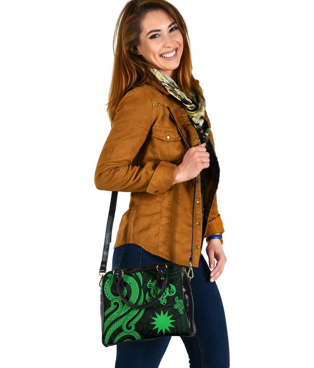 Nauru Shoulder Handbag - Green Tentacle Turtle - Polynesian Pride