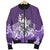 Maori Manaia The Blue Sea Bomber Jacket for Men, Purple - Polynesian Pride