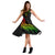 Polynesian Hawaii Midi Dress - Kanaka Maoli Girl Hair Plumeria - Polynesian Pride