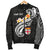 Fiji Custom Personalised Men's Bomber Jacket - Fiji Seal Polynesian Patterns Plumeria (Black) - Polynesian Pride