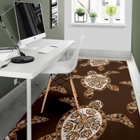 Brown Turtle Area Rug - Polynesian Pride