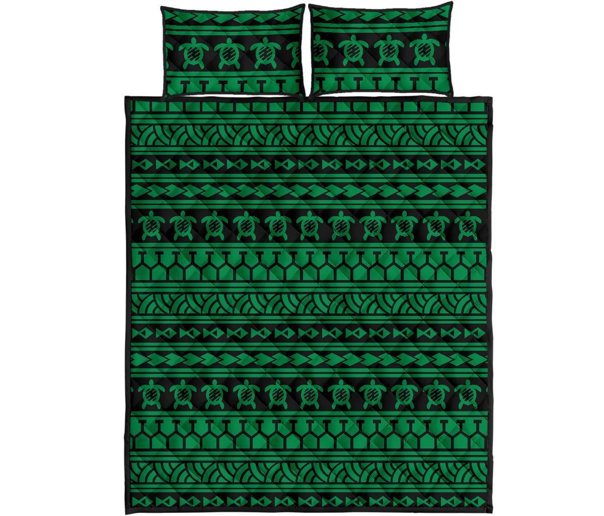 Hawaii Quilt Bed Set Polynesia Tattoo Tribal AH - Polynesian Pride