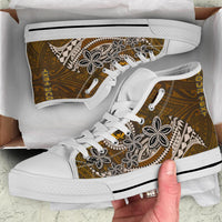 Pohnpei Custom Personalised High Top Shoes - Polynesian Boar Tusk Unisex Black - Polynesian Pride