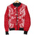 Fiji Polynesian Men's Bomber Jacket Map Red White - Polynesian Pride