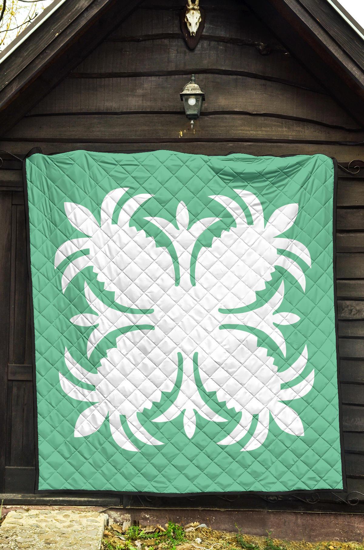 Hawaiian Premium Quilt Royal Pattern - Seafoarm - A2 Style - Polynesian Pride