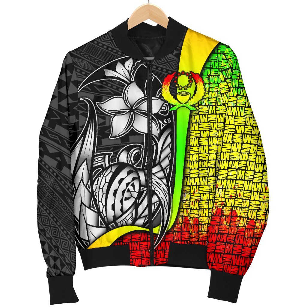 Pohnpei Micronesia Men's Bomber Jackets Reggae - Turtle With Hook - Polynesian Pride