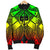 Guam Polynesian Men's Bomber Jacket - Guam Reggae Seal with Polynesian Tattoo - Polynesian Pride