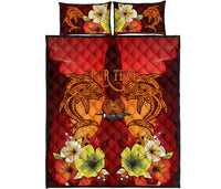 Papua New Guinea Custom Personalised Quilt Bed Sets - Tribal Tuna Fish - Polynesian Pride