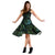 Polynesian Midi Dress - Green Monstera Leave - Polynesian Pride